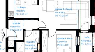Dvosoban stan 44,43 m2 – Rosulje