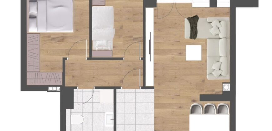 Trosoban stan 74,44 m2 – Centar (Palata)