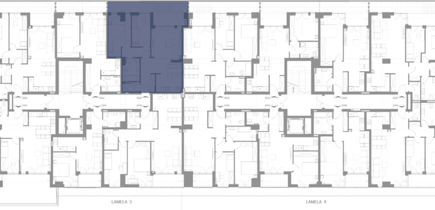 Trosoban stan 74,44 m2 – Centar (Palata)