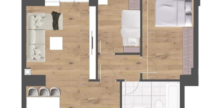 Trosoban stan 75,78 m2 – Centar (Palata)