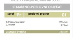 Poslovni prostor 33,26 m2 – Kozarska Dubica