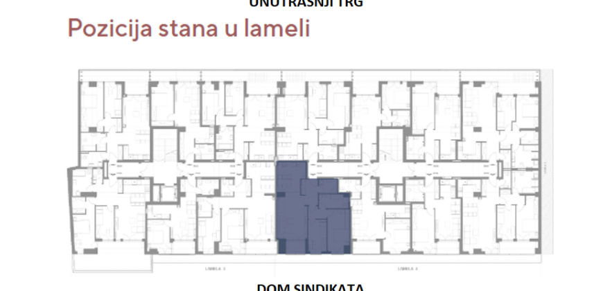 Dvosoban stan 61,87 m2 – Centar (Palata)