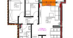 Trosoban stan 77,54 m2 – Centar (Palata)