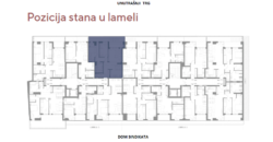 Trosoban stan 77,54 m2 – Centar (Palata)