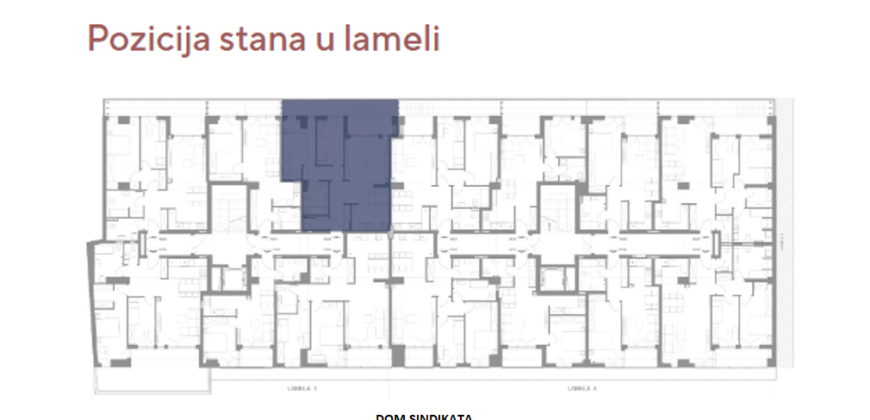 Trosoban stan 77,54 m2 – Centar (Palata)