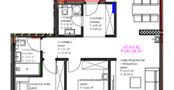 Trosoban stan 83,48 m2 – Centar (Palata)