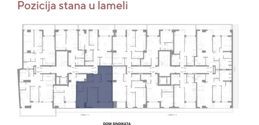 Trosoban stan 83,48 m2 – Centar (Palata)