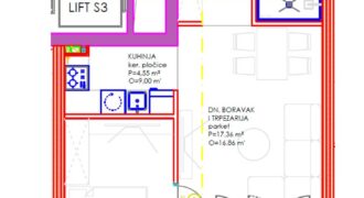 Dvosoban stan 46,16 m2 – Centar