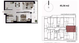 Dvosoban stan 45,65 m2 – Centar