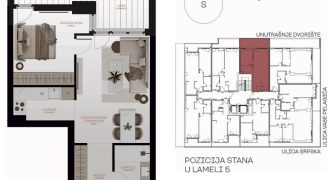 Dvosoban stan 46,25 m2 – Centar