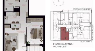 Dvosoban stan 46,99 m2 – Centar