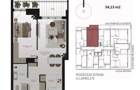 Dvosoban stan 54,13 m2 – Centar