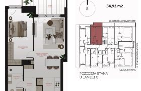 Dvosoban stan 54,92 m2 – Centar