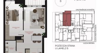 Dvosoban stan 54,92 m2 – Centar