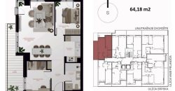 Trosoban stan 64,18 m2 – Centar