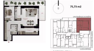 Trosoban stan 75,73 m2 – Centar