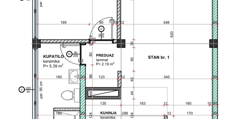 Dvosoban stan 45,21 m2 – Kozarska Dubica