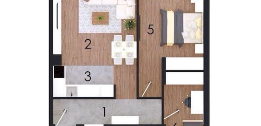 Trosoban stan 62,09 m2 – Gradiška