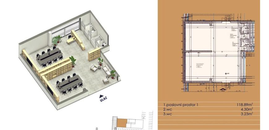Poslovni prostor 126,42 m2 – Borik