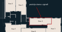Dvosoban stan 38,55 m2 – Borik