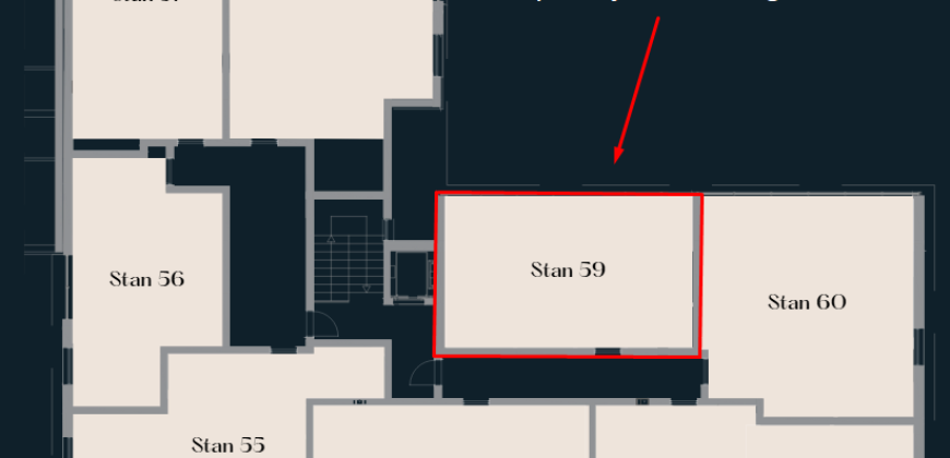 Dvosoban stan 41,52 m2 – Borik