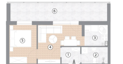 Dvosoban stan 41,52 m2 – Borik