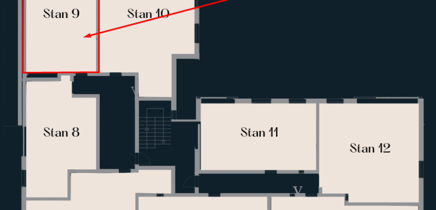 Dvosoban stan 50,58 m2 – Borik