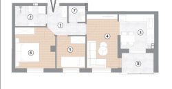 Trosoban stan 51,34 m2 – Borik