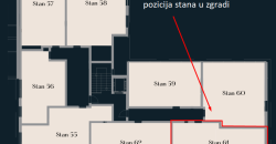 Trosoban stan 51,34 m2 – Borik