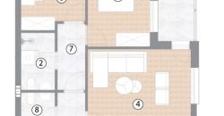Trosoban stan 63,13 m2 – Borik