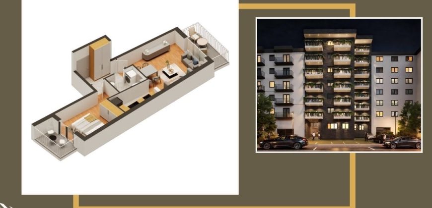 Dvosoban stan 53,39 m2 – Budžak