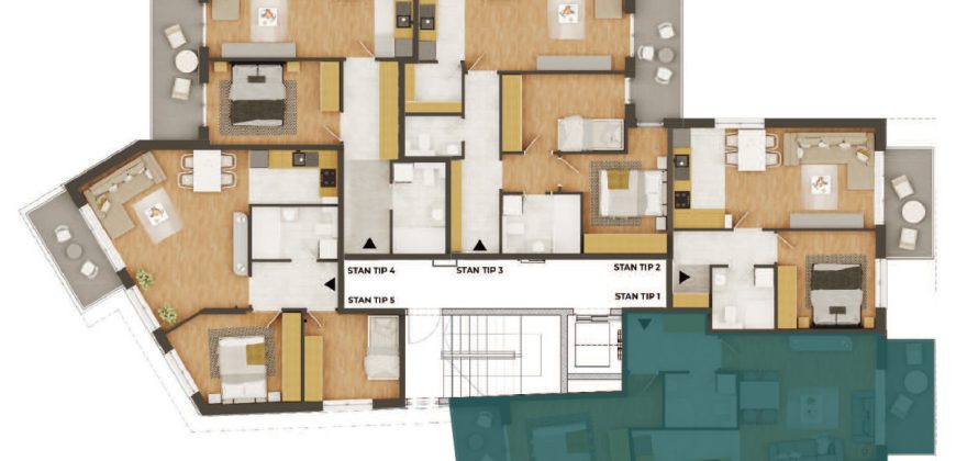 Dvosoban stan 53,39 m2 – Budžak