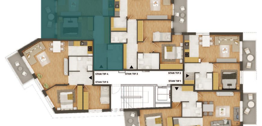 Dvosoban stan 53,95 m2 – Budžak
