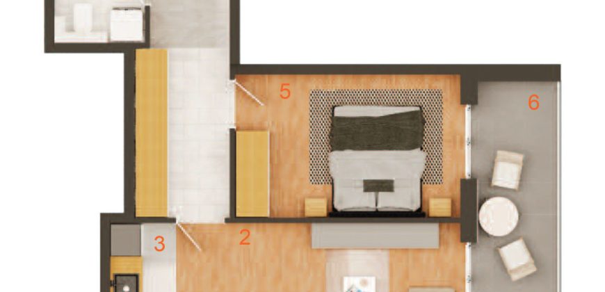 Dvosoban stan 53,95 m2 – Budžak