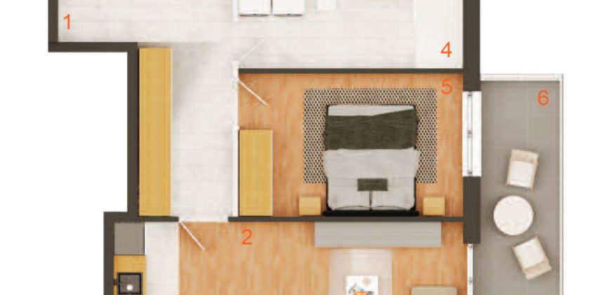 Dvosoban stan 58,43 m2 – Budžak
