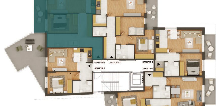 Dvosoban stan 58,43 m2 – Budžak