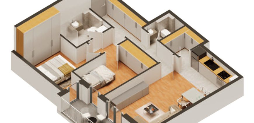 Trosoban stan 68,54 m2 – Budžak