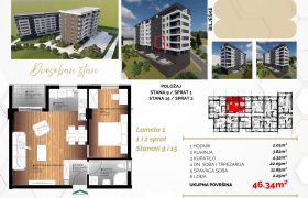 Dvosoban stan 46,34 m2 – Starčevica