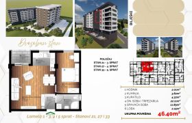 Dvosoban stan 46,40 m2 – Starčevica