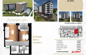 jednosoban stan 31,18 m2 – Starčevica