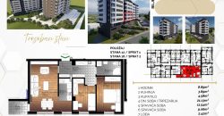 Trosoban stan 61,51 m2 – Starčevica