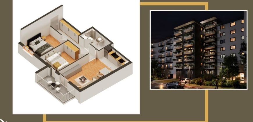 Trosoban stan 63,19 m2 – Budžak