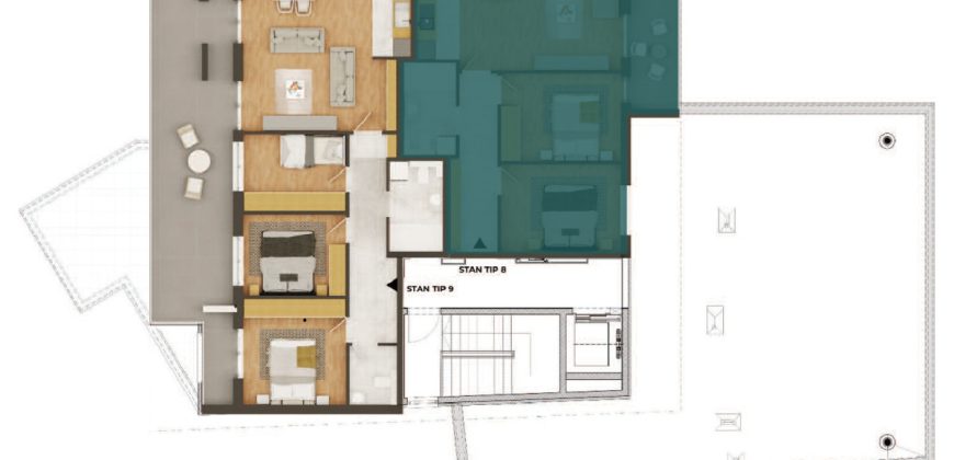 Trosoban stan 63,19 m2 – Budžak