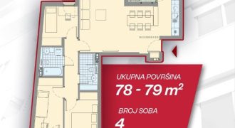 Četvorosoban stan 79,26 m2 – Borik