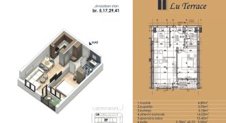 Dvosoban stan 41,31 m2 – Budžak