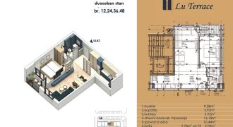 Dvosoban stan 46,46 m2 – Budžak
