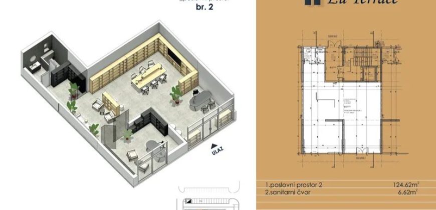 Poslovni prostor 127,30 m2 – Bidžak