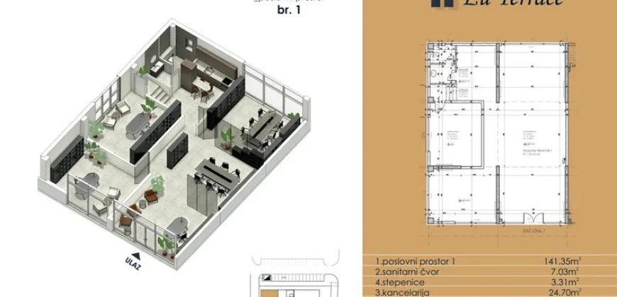 Poslovni prostor 171,09 m2 – Budžak