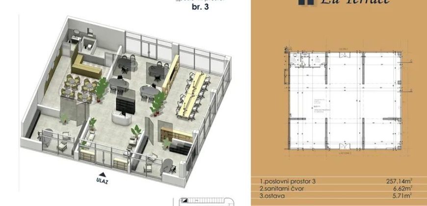 Poslovni prostor 261,39 m2 – Budžak