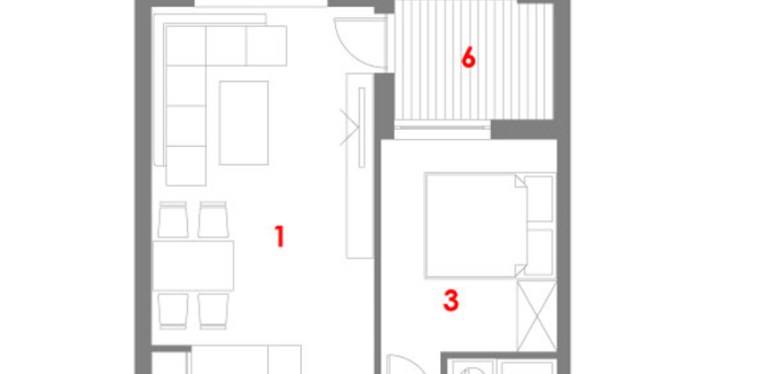 Dvosoban stan 41,88 m2 – Naselje Mjesec